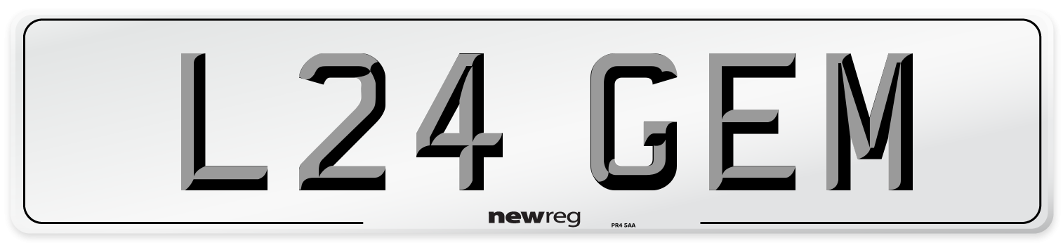 L24 GEM Front Number Plate