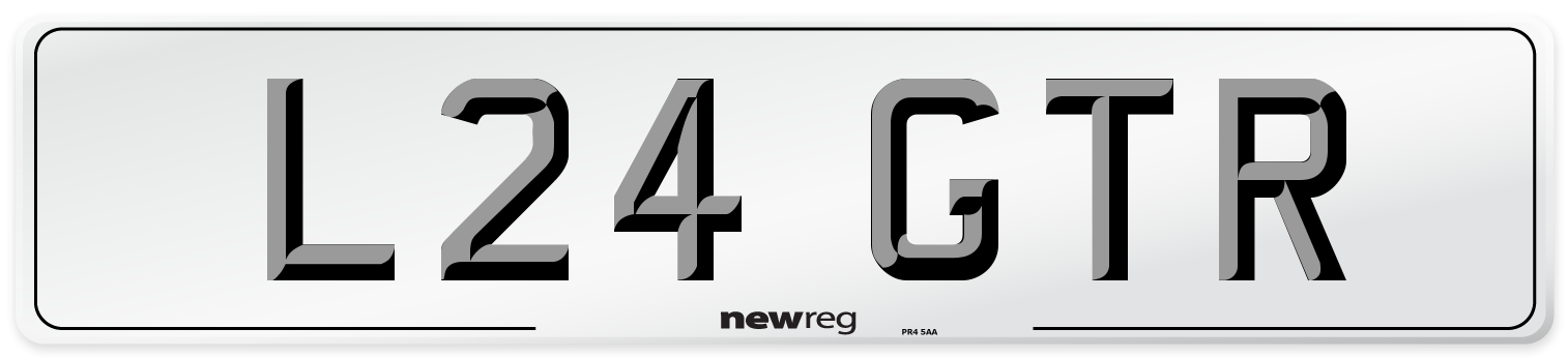 L24 GTR Front Number Plate
