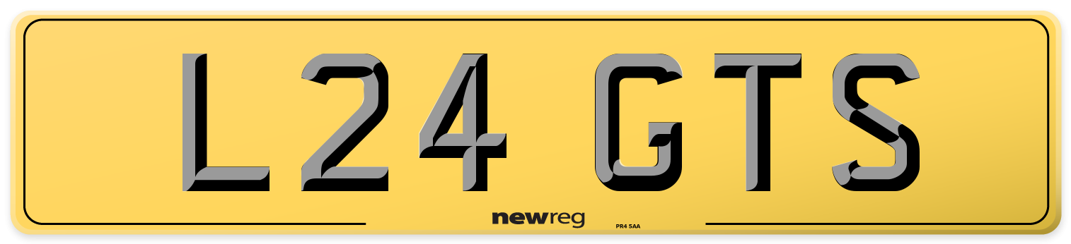 L24 GTS Rear Number Plate