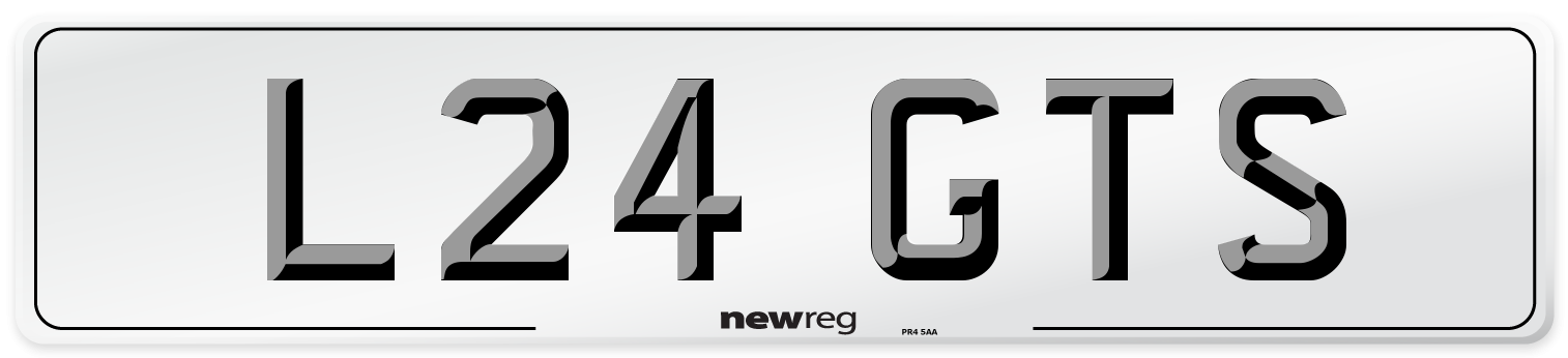 L24 GTS Front Number Plate
