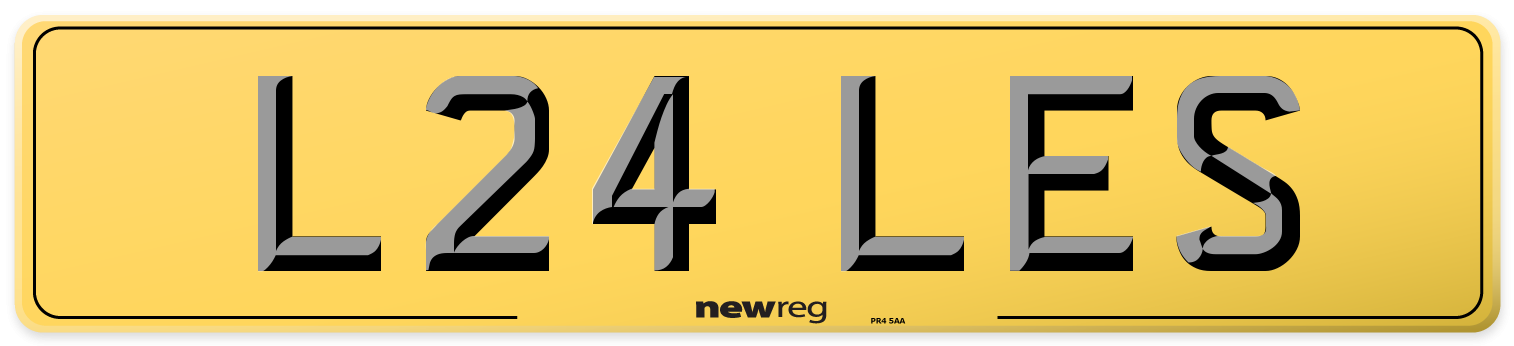 L24 LES Rear Number Plate