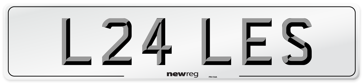 L24 LES Front Number Plate