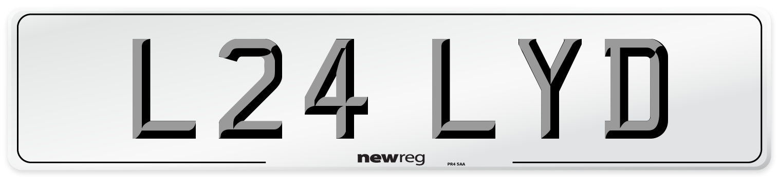 L24 LYD Front Number Plate
