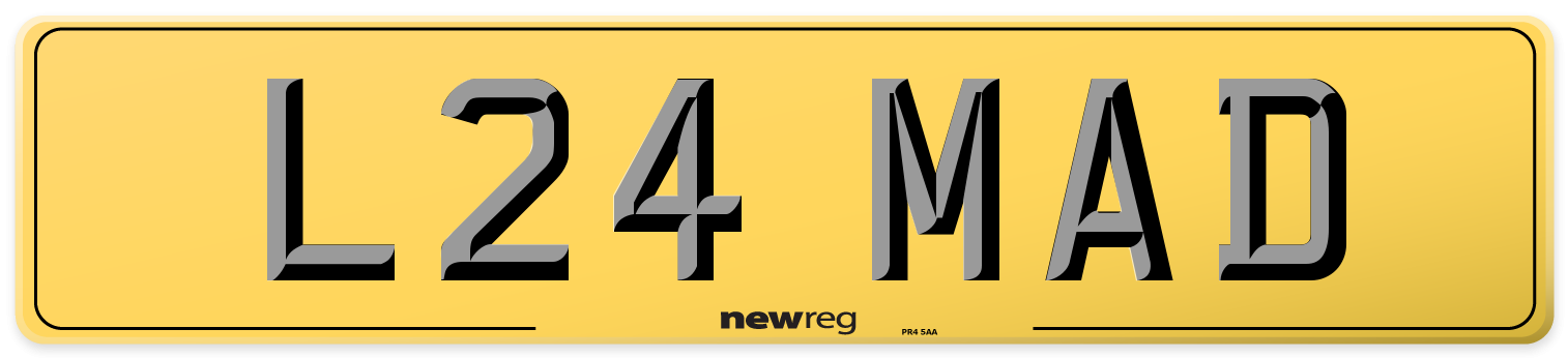L24 MAD Rear Number Plate