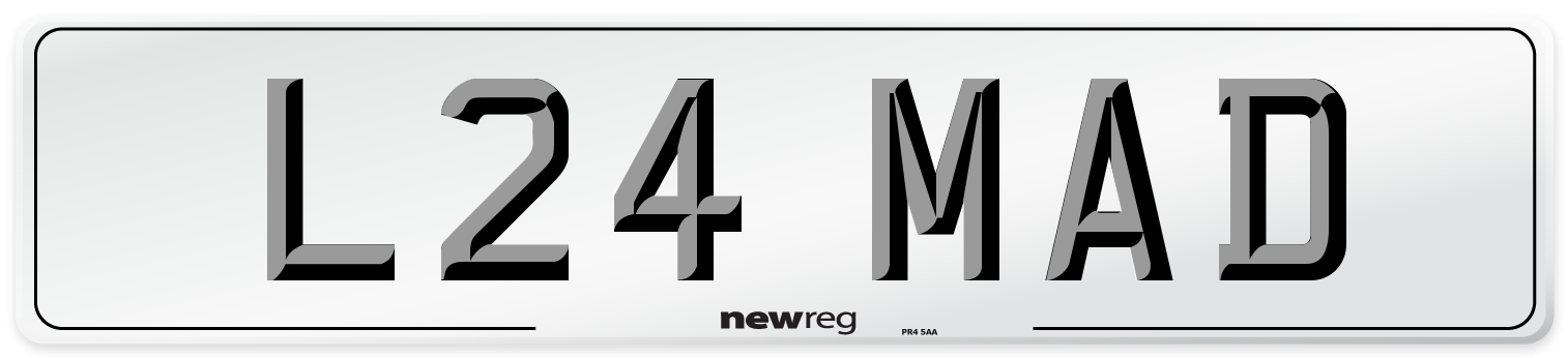 L24 MAD Front Number Plate