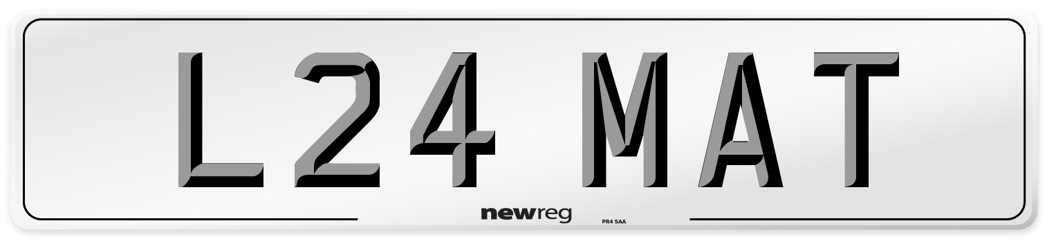 L24 MAT Front Number Plate