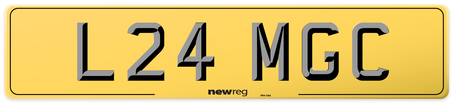 L24 MGC Rear Number Plate