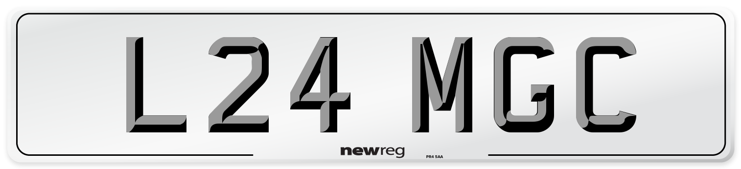 L24 MGC Front Number Plate