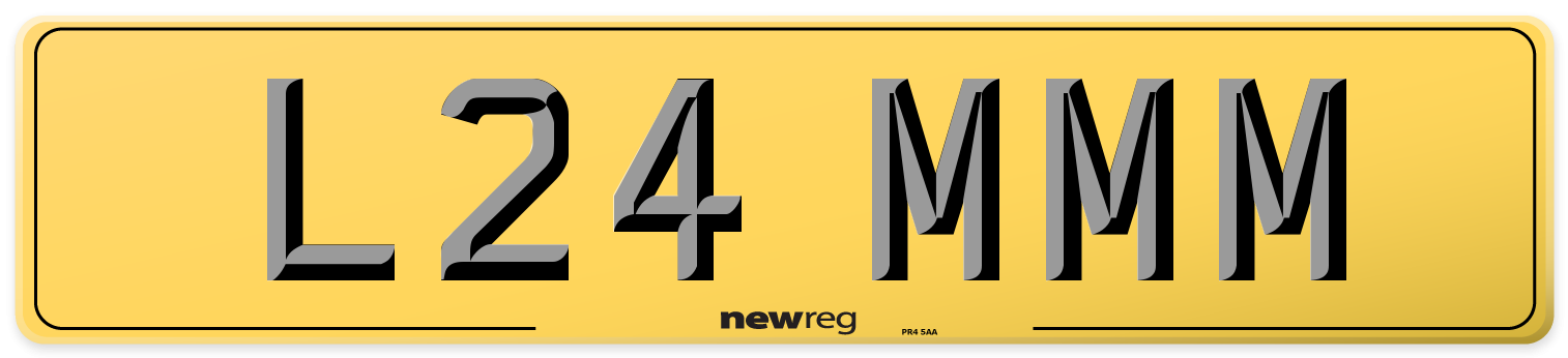L24 MMM Rear Number Plate