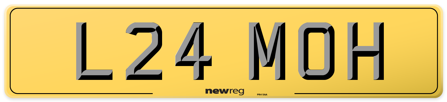 L24 MOH Rear Number Plate