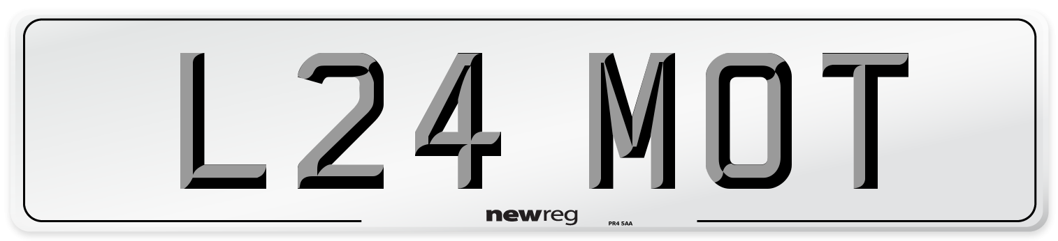 L24 MOT Front Number Plate