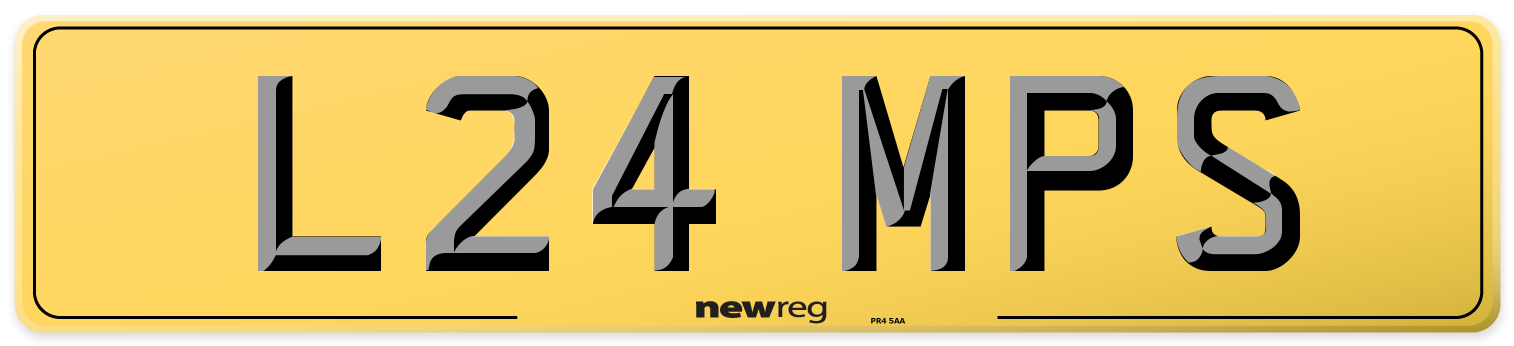 L24 MPS Rear Number Plate