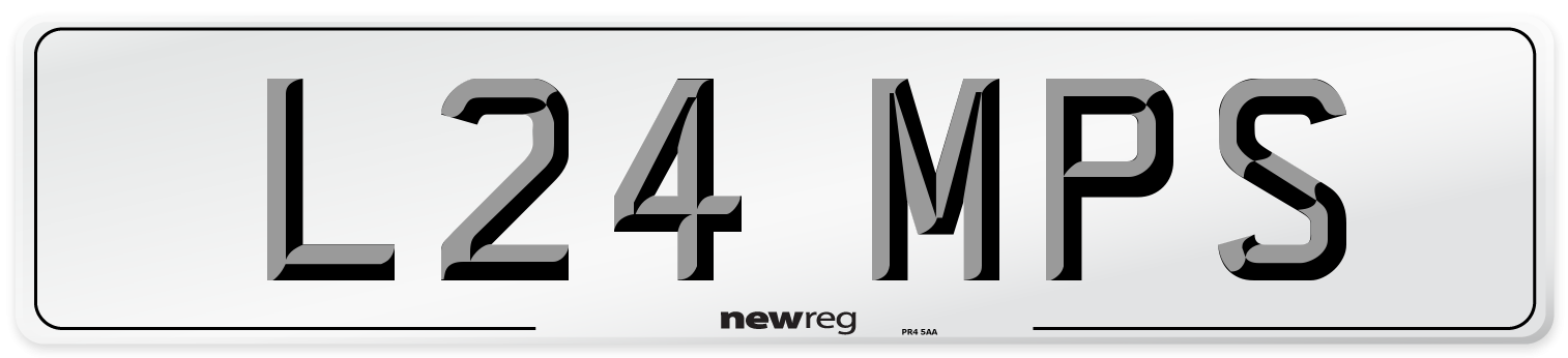 L24 MPS Front Number Plate