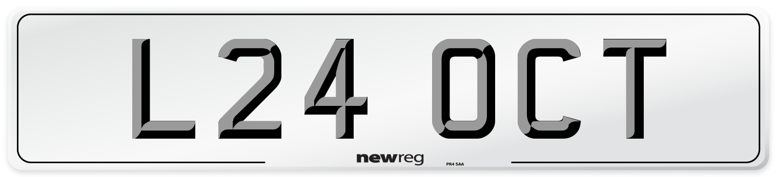 L24 OCT Front Number Plate