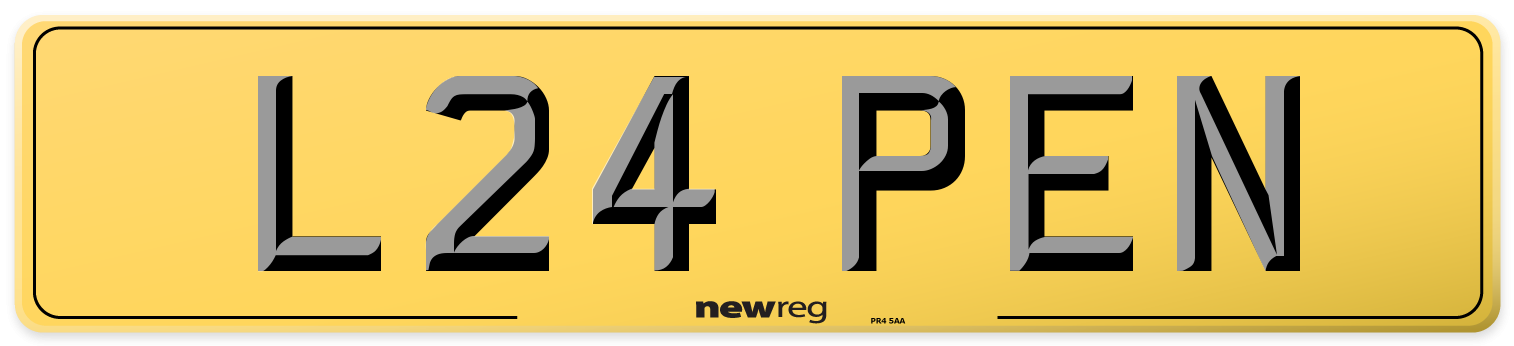 L24 PEN Rear Number Plate