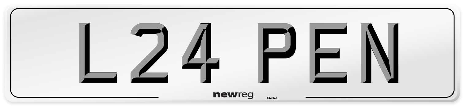L24 PEN Front Number Plate