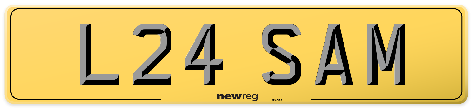 L24 SAM Rear Number Plate