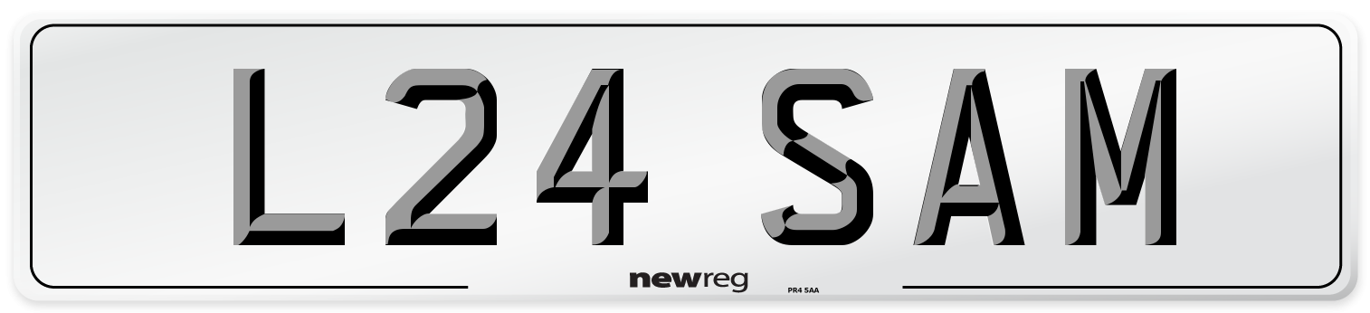 L24 SAM Front Number Plate