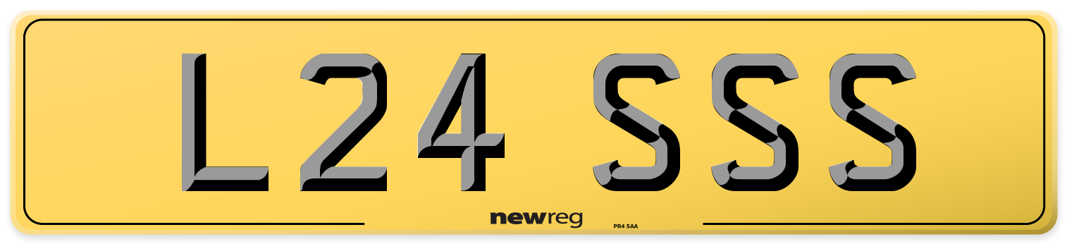 L24 SSS Rear Number Plate