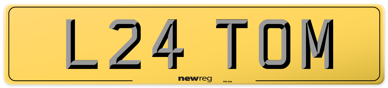 L24 TOM Rear Number Plate