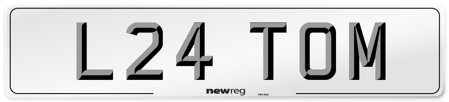 L24 TOM Front Number Plate