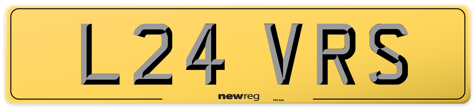 L24 VRS Rear Number Plate