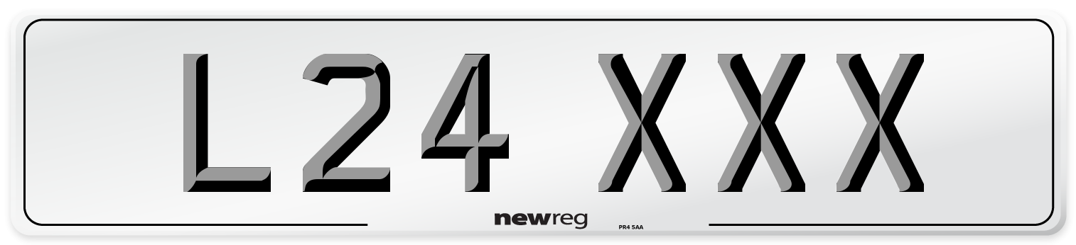 L24 XXX Front Number Plate