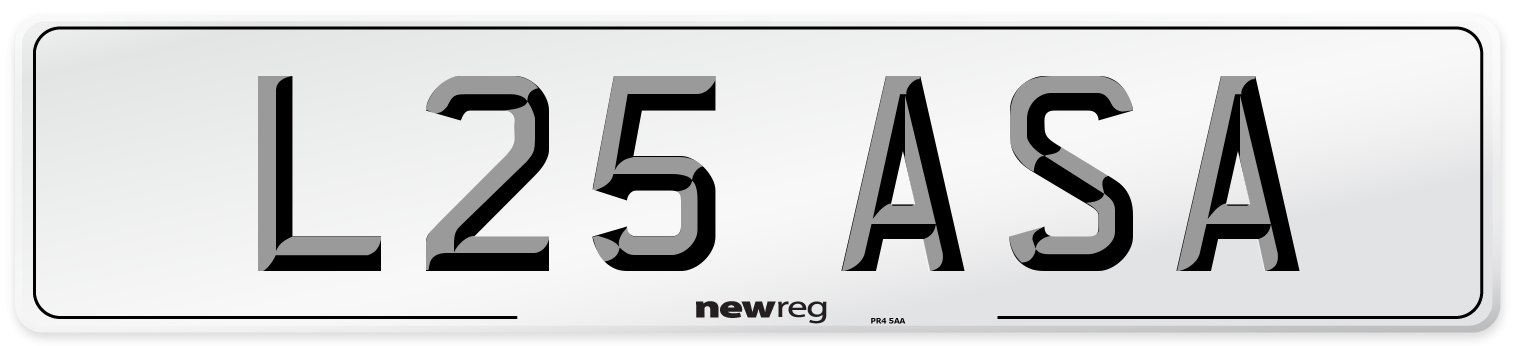 L25 ASA Front Number Plate