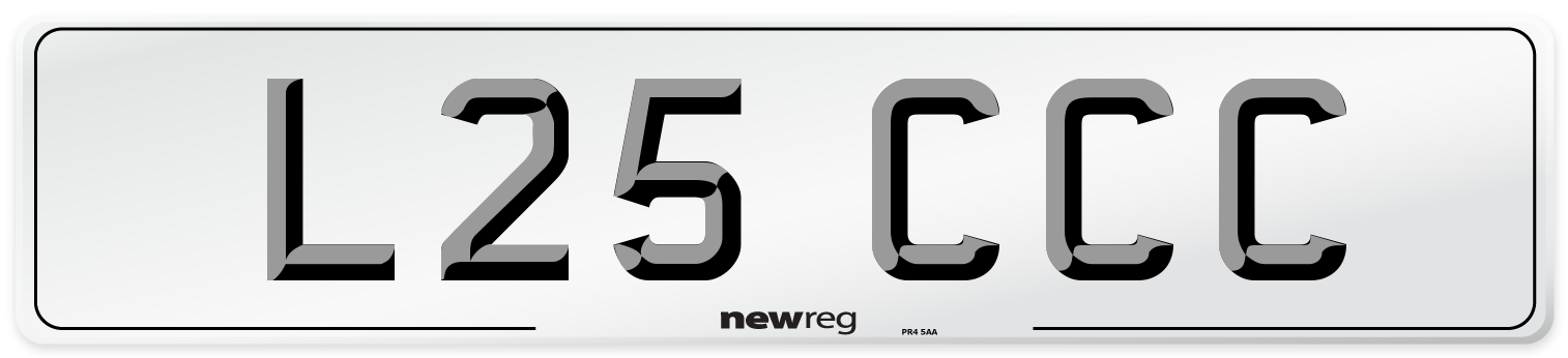 L25 CCC Front Number Plate