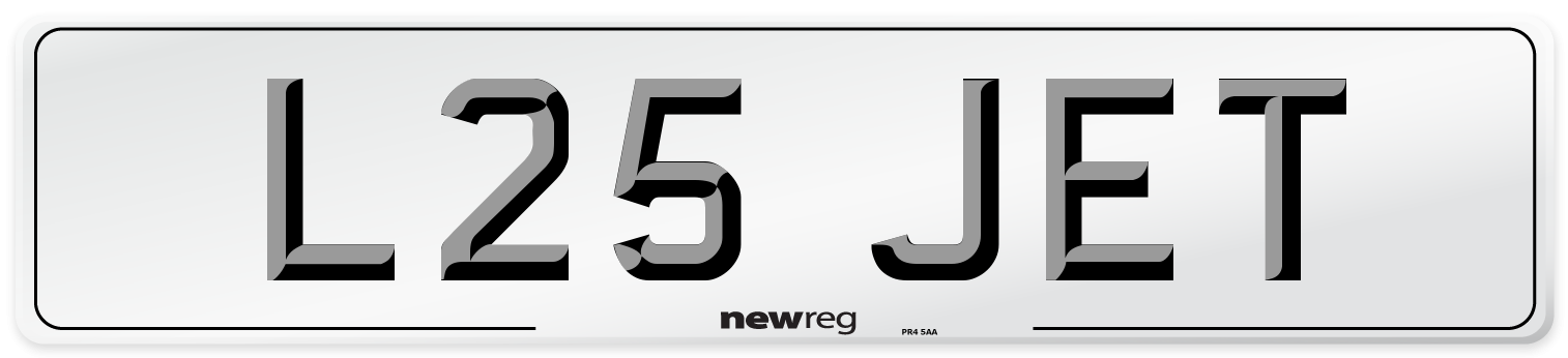 L25 JET Front Number Plate