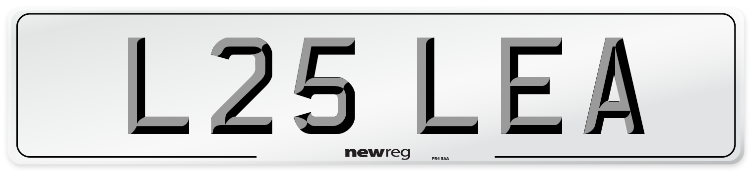 L25 LEA Front Number Plate