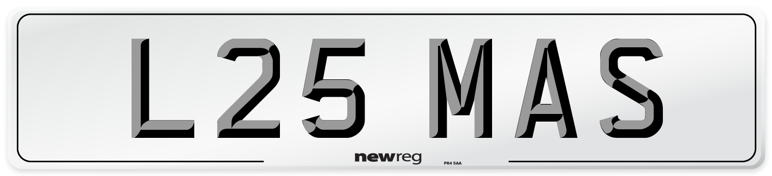L25 MAS Front Number Plate