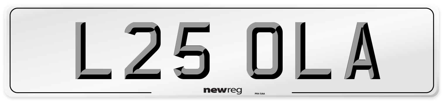 L25 OLA Front Number Plate