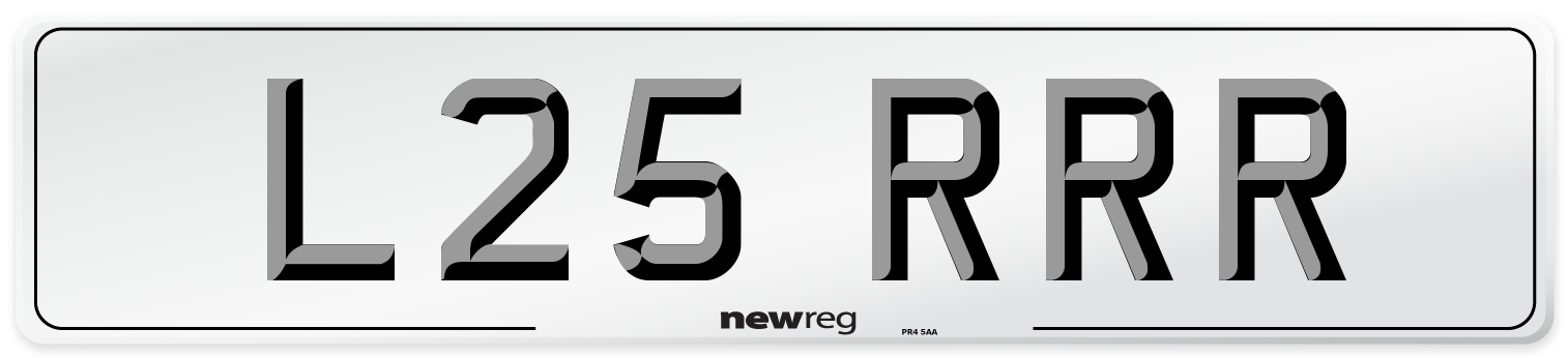 L25 RRR Front Number Plate