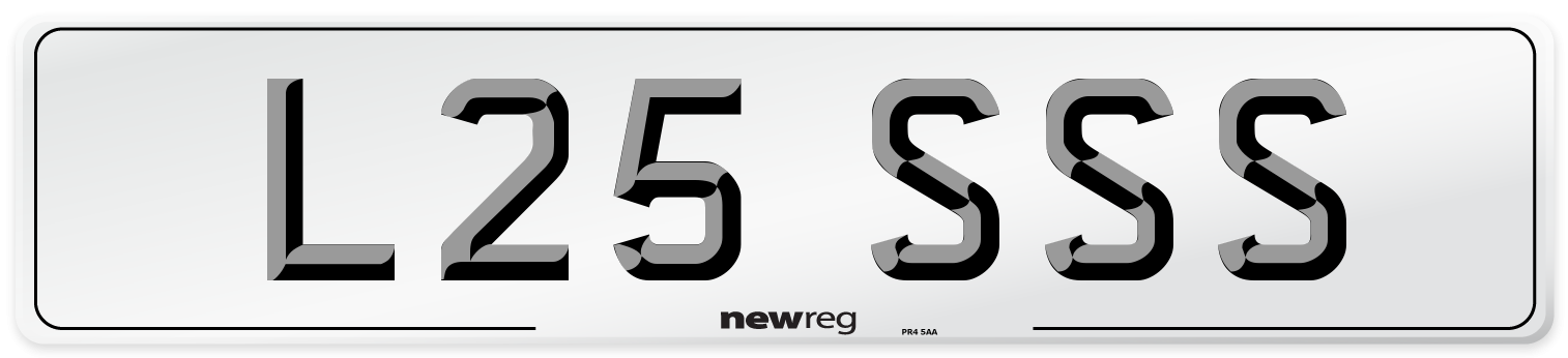 L25 SSS Front Number Plate