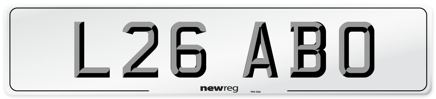 L26 ABO Front Number Plate