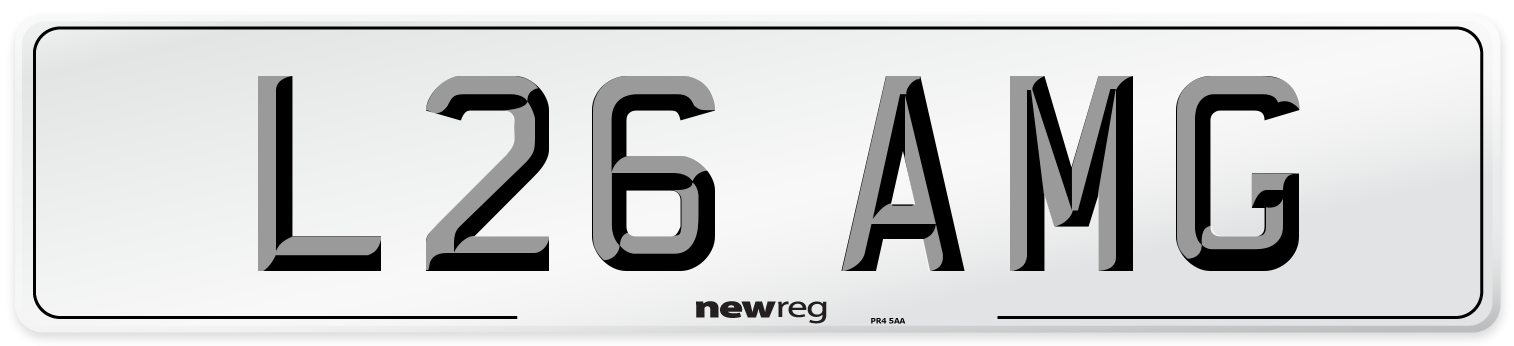 L26 AMG Front Number Plate