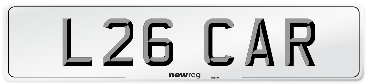 L26 CAR Front Number Plate