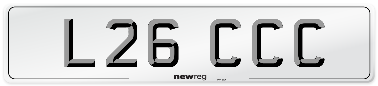 L26 CCC Front Number Plate