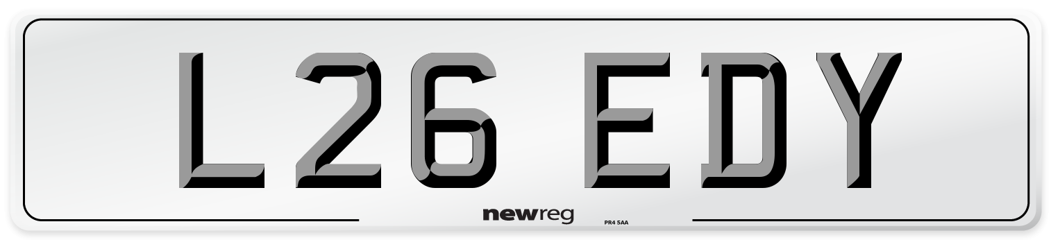 L26 EDY Front Number Plate