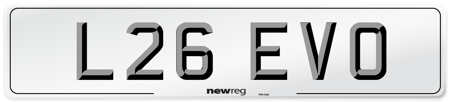 L26 EVO Front Number Plate