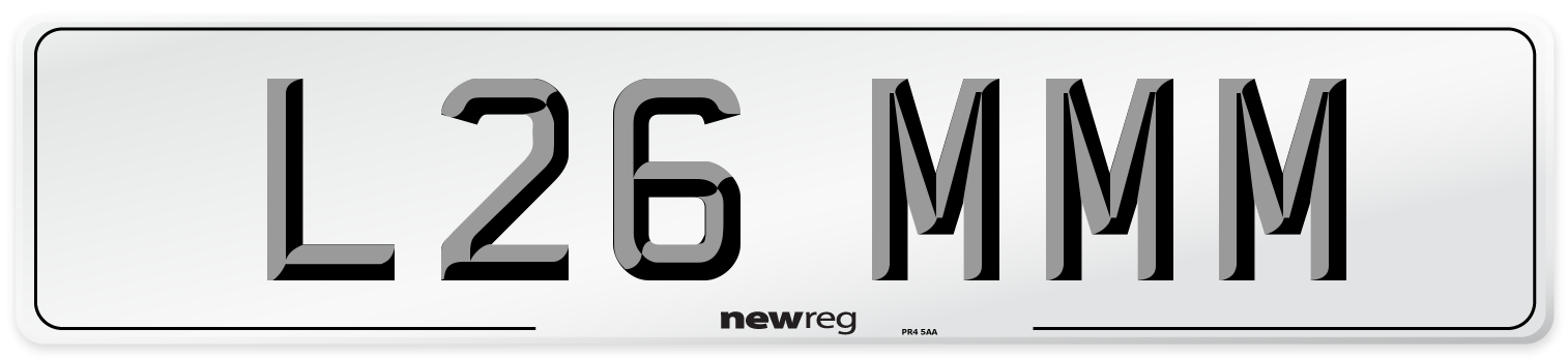 L26 MMM Front Number Plate