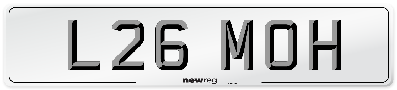 L26 MOH Front Number Plate