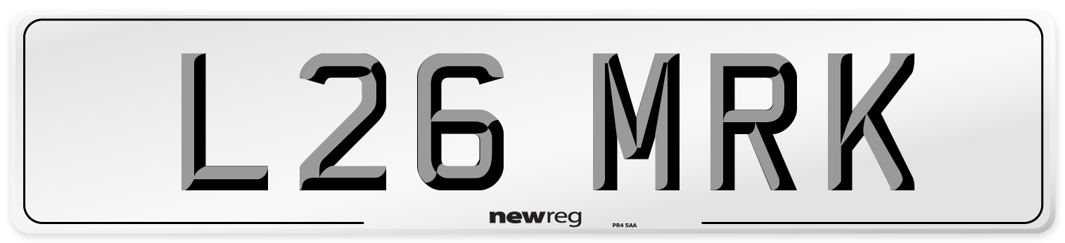 L26 MRK Front Number Plate