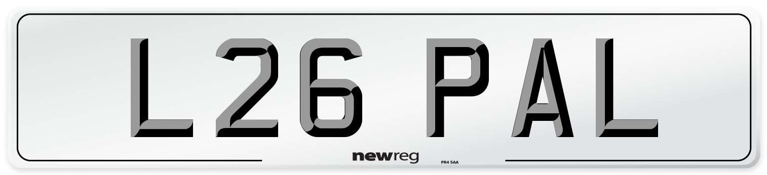 L26 PAL Front Number Plate