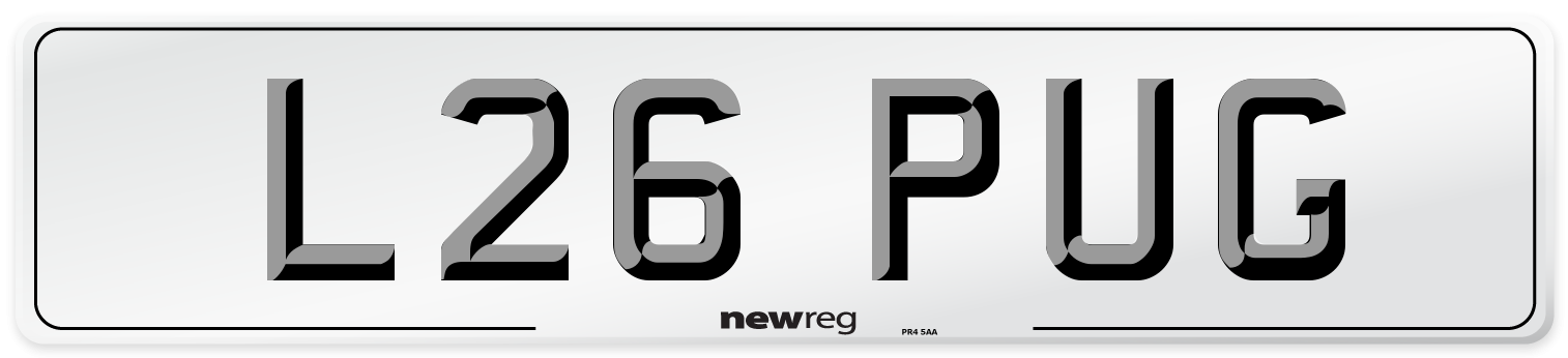 L26 PUG Front Number Plate