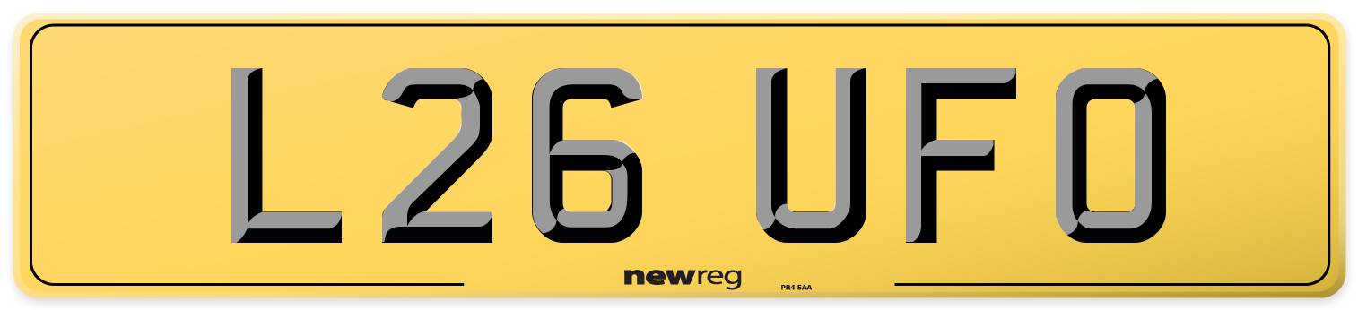 L26 UFO Rear Number Plate
