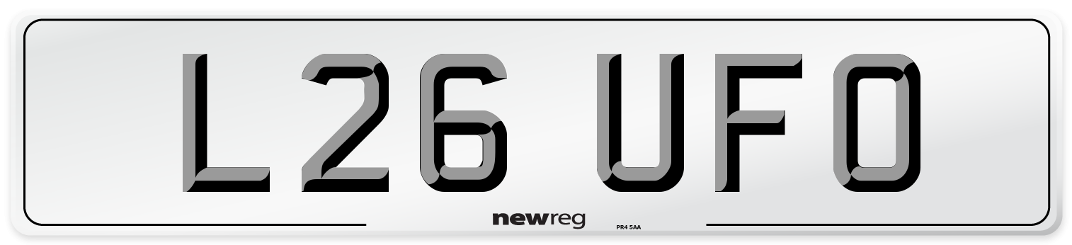 L26 UFO Front Number Plate