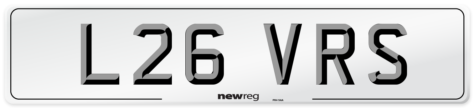 L26 VRS Front Number Plate