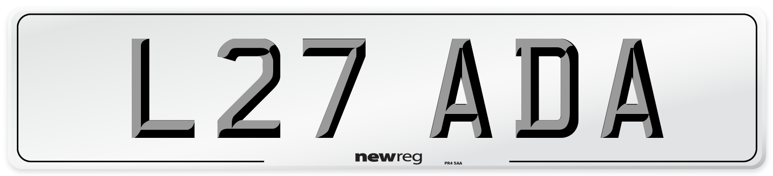 L27 ADA Front Number Plate